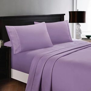 ⭐️SALE⭐️King 4pc Lavender Bedsheets
